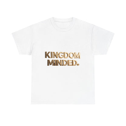 Faith & Focus Tee — Gold Typography Cotton Shirt