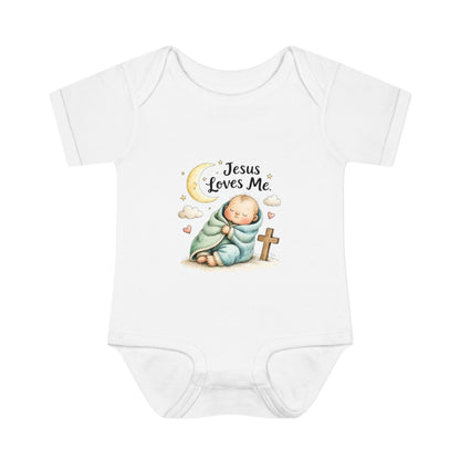 Jesus Loves Me Baby Bodysuit - Infant Christian Onesie for Newborns