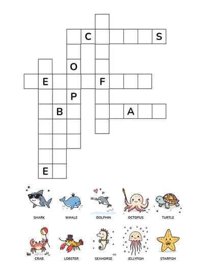 Wild Word Safari Crossword Puzzle 25+ crossword puzzles Large, Easy-To-Read layout | Explore the Animal Kingdom One Clue at a Time 8.5x11 Digital Download