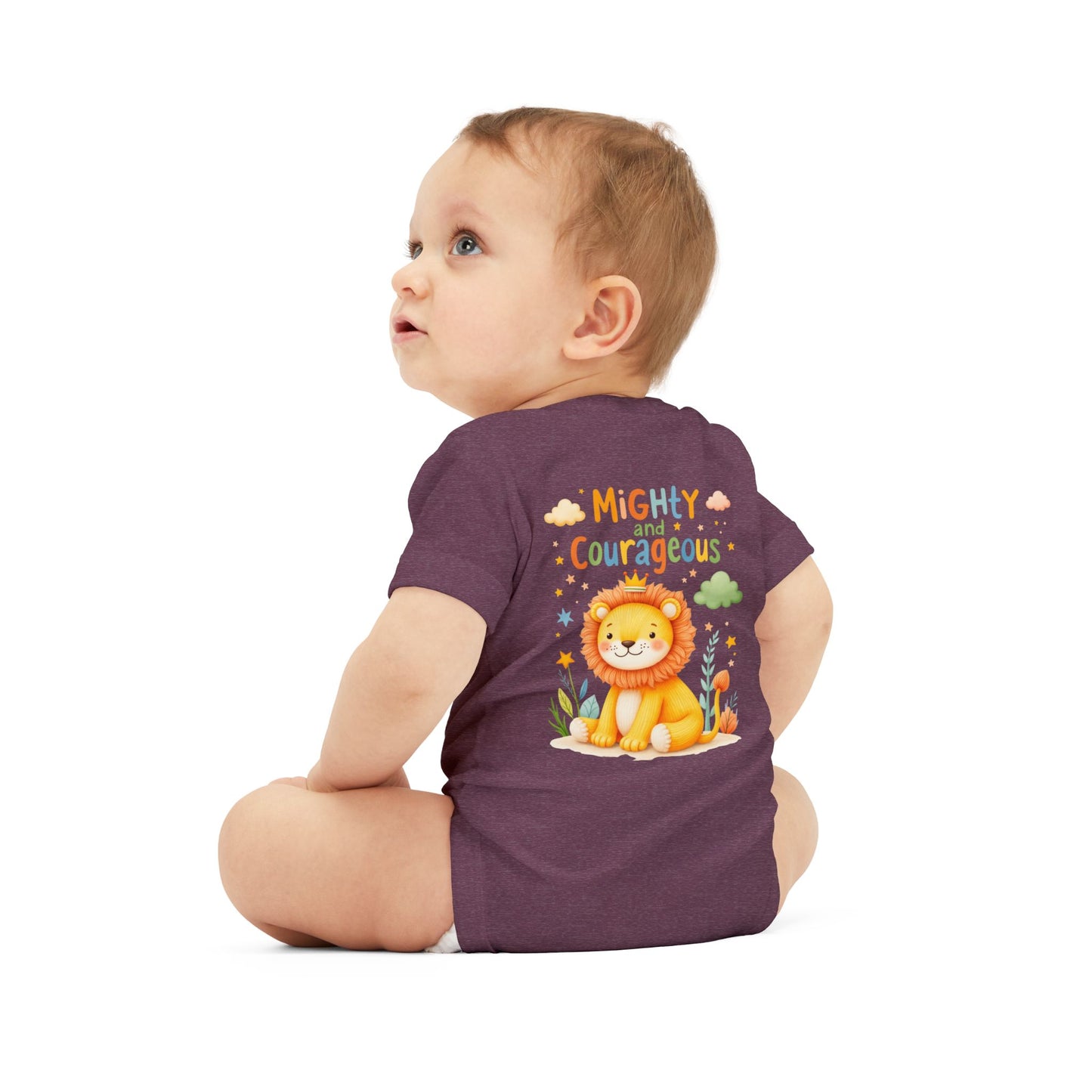 Mighty and Courageous Lion Infant One‑Piece Bodysuit | Perfect Gift for Baby Showers | Birthday Gifts