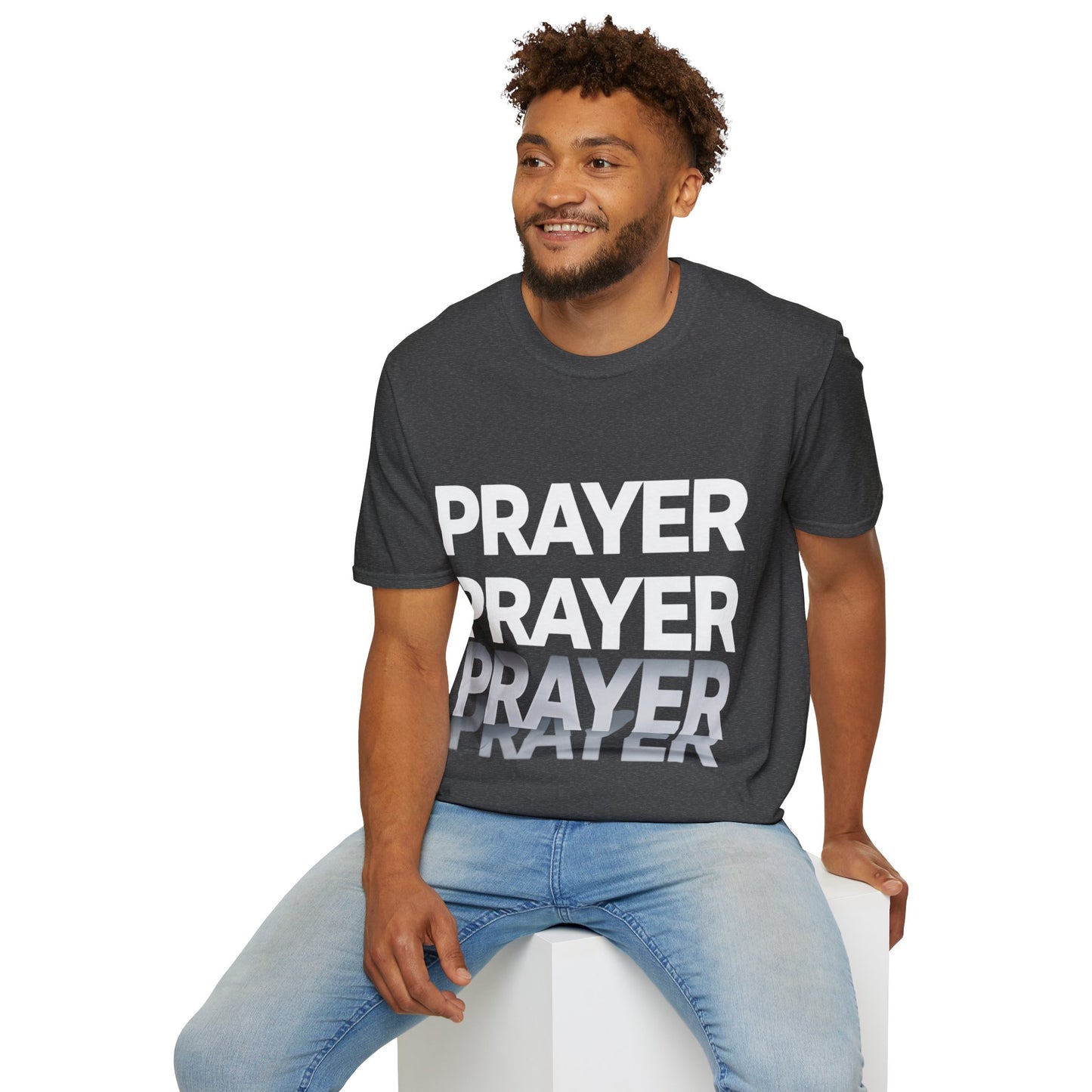 Prayer Repeat T-Shirt | Bold Spiritual Graphic Tee Gift