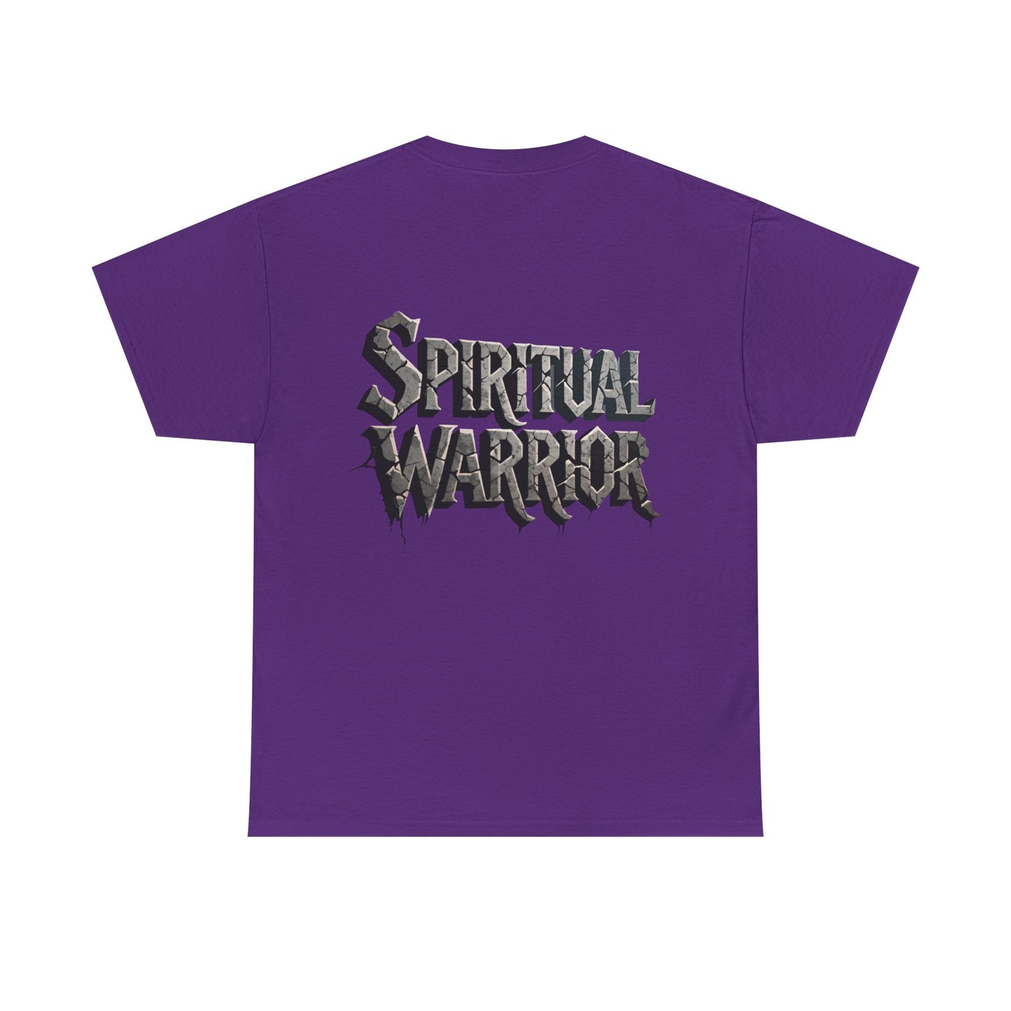 Spiritual Warrior T-Shirt — Gothic Lettering Faith & Strength Tee