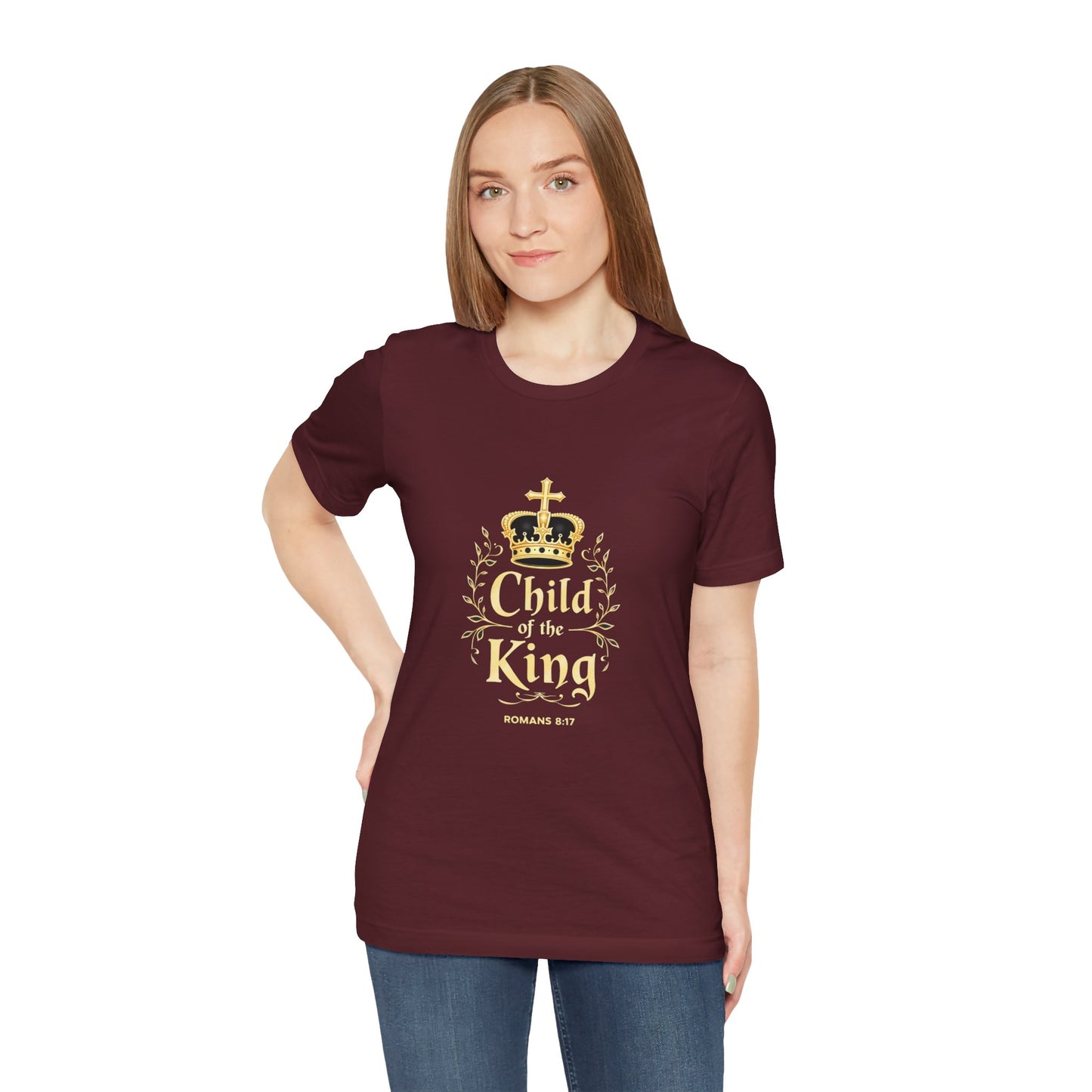 Child of the King T-Shirt | Romans 8:17 Christian Crown Tee | Perfect Gift for Believers  | Thoughtful Christian Gift