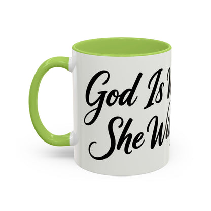 Inspirational Script Coffee Mug — "Strength Lives in Small, Steady Moments" (11/15 oz)