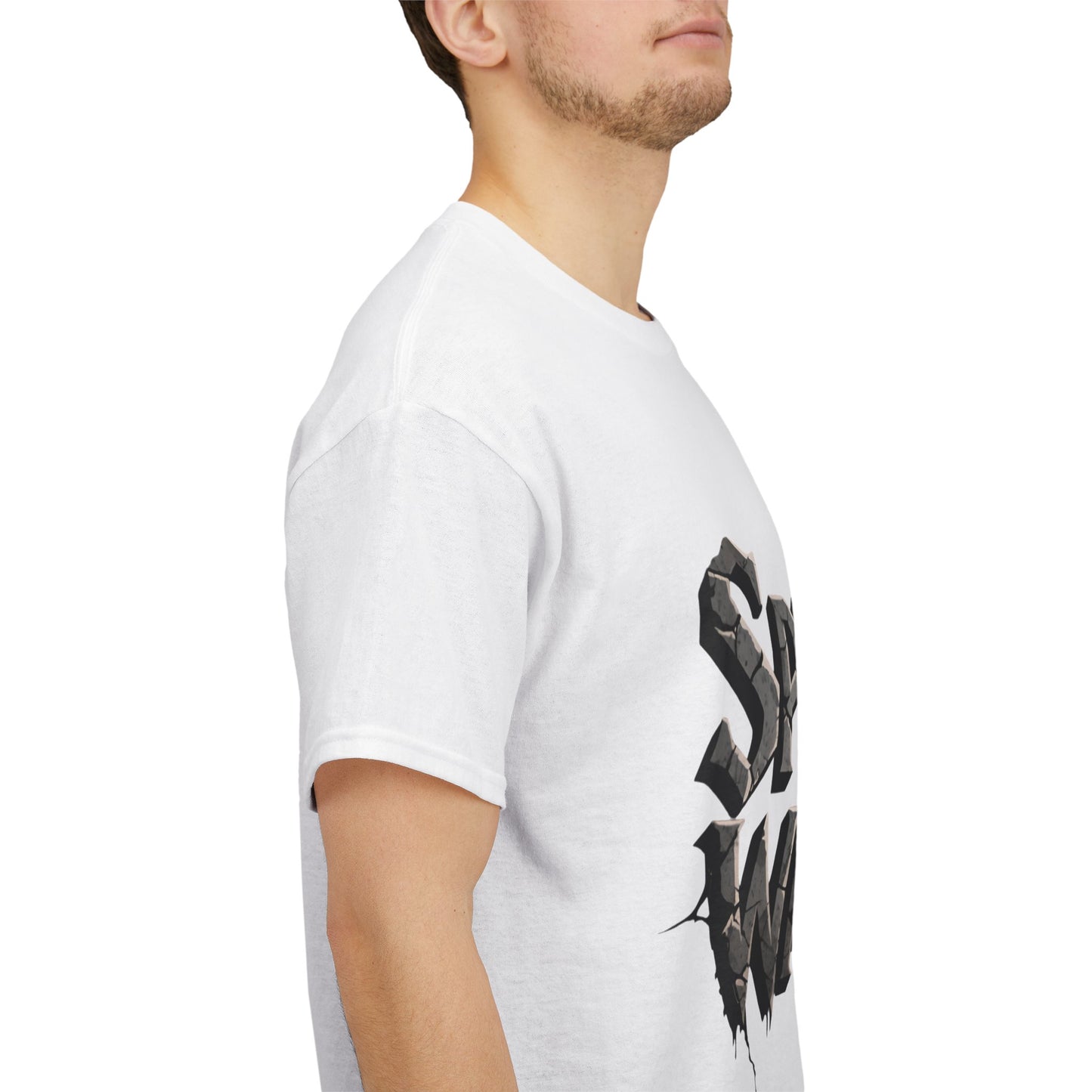 Spiritual Warrior T-Shirt — Gothic Lettering Faith & Strength Tee