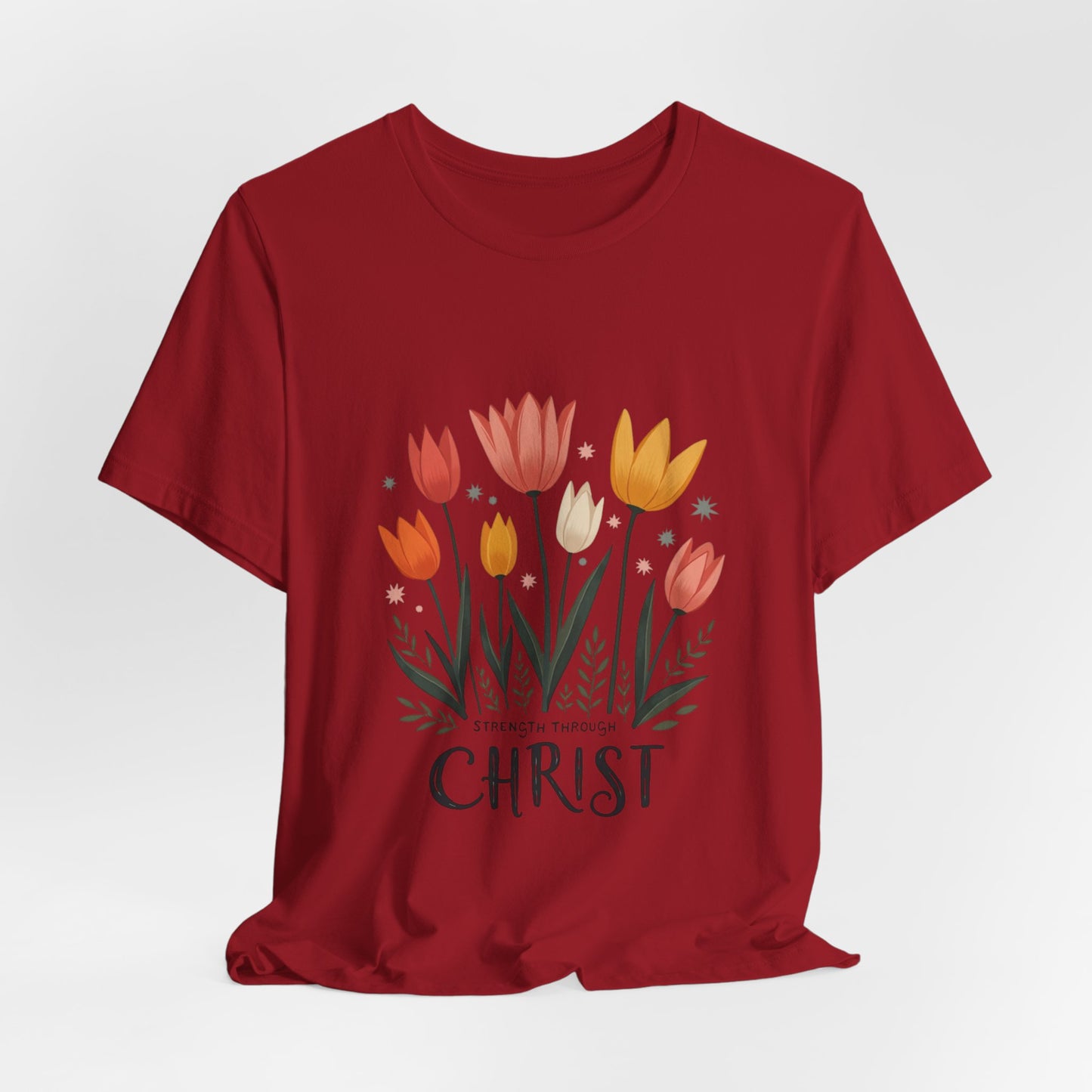 Tulip Floral Faith Shirt | Christian Spring Tee | Unique Gifts for Moms & Teens