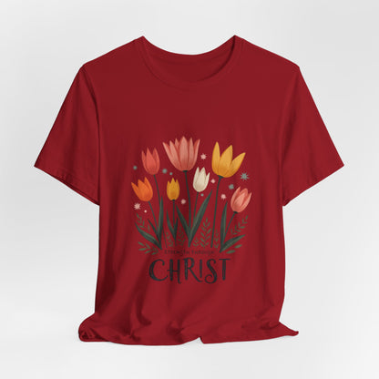 Tulip Floral Faith Shirt | Christian Spring Tee | Unique Gifts for Moms & Teens