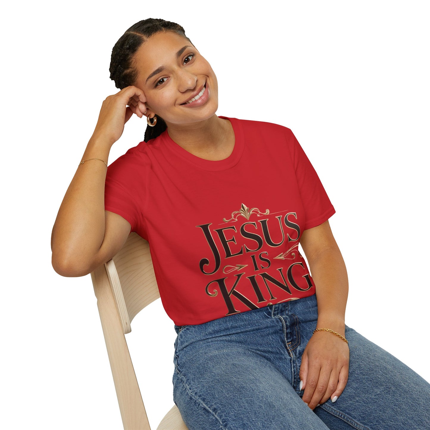 Jesus Is King T-Shirt — Christian Faith Graphic Tee, Inspirational Worship Shirt