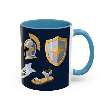 Christian Knight Coffee Mug — “Suit Up Daily” Accent Ceramic Mug