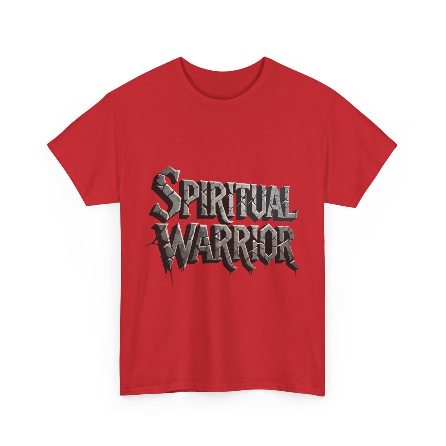 Spiritual Warrior T-Shirt — Gothic Lettering Faith & Strength Tee