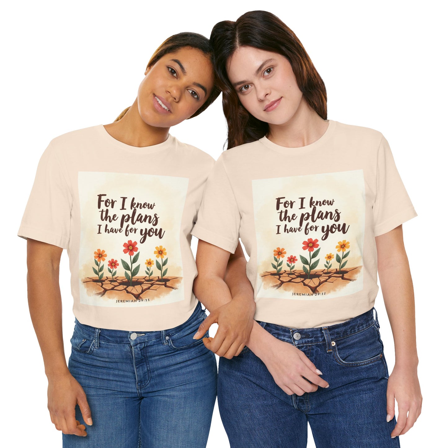 For I Know The Plans I Have For You tee | Jeremiah 29:11 floral roots scripture shirt | Meaningful Gift for Teens and Adults