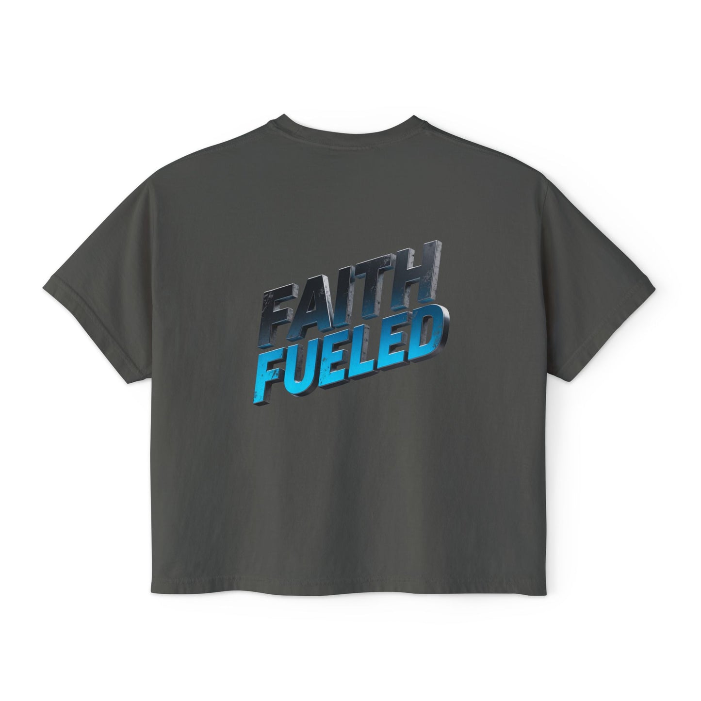 Faith Fueled Boxy Tee — Women's Inspirational Graphic Tee