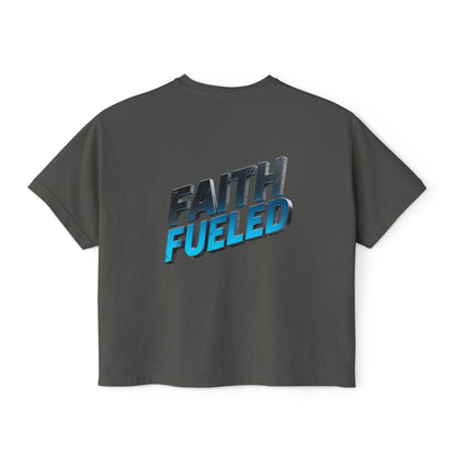 Faith Fueled Boxy Tee — Women's Inspirational Graphic Tee