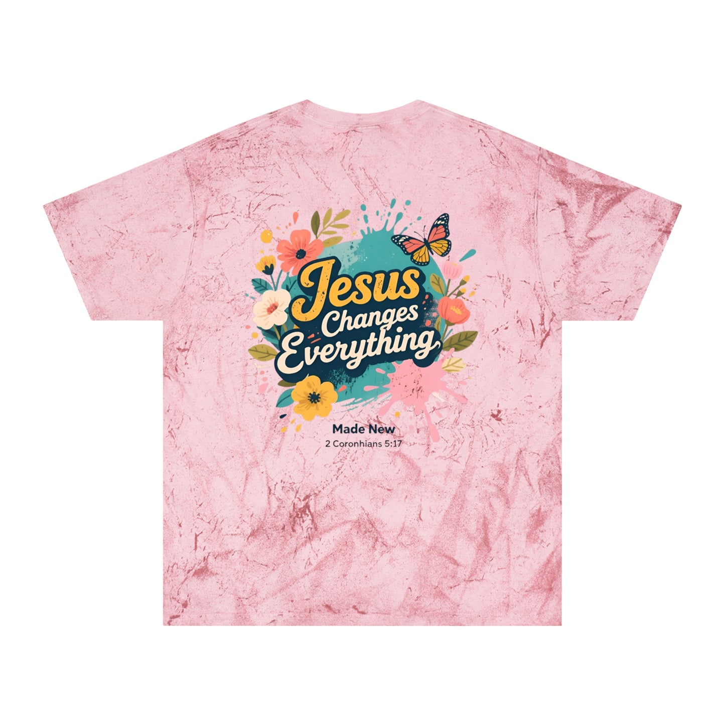 Jesus Changes Everything T-Shirt — Floral Butterfly Christian Tee