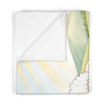 Cute Lamb Baby Blanket – Soft Fleece Nursery Throw for Newborns & Toddlers