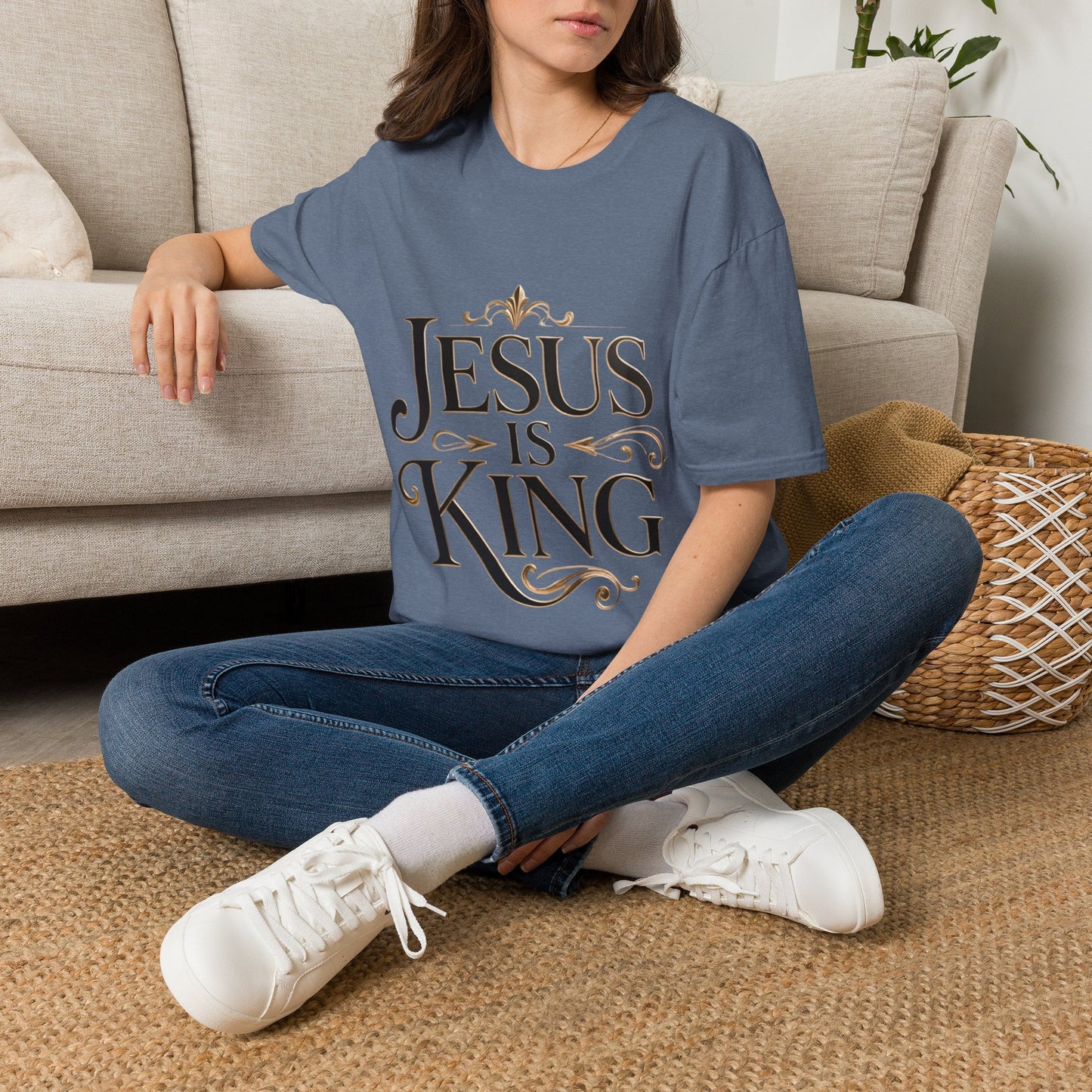 Jesus Is King T-Shirt — Christian Faith Graphic Tee, Inspirational Worship Shirt