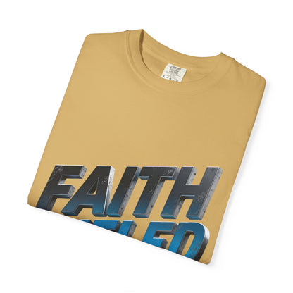 Faith Fueled Garment-Dyed Tee — Vintage Two-Tone Christian T-Shirt