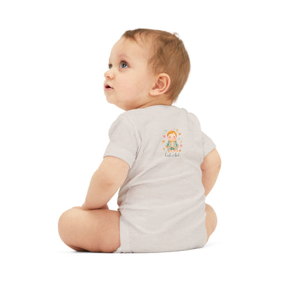 Infant One-Piece Bodysuit — Cute Little Girl Illustration "Hello World" Baby Bodysuit
