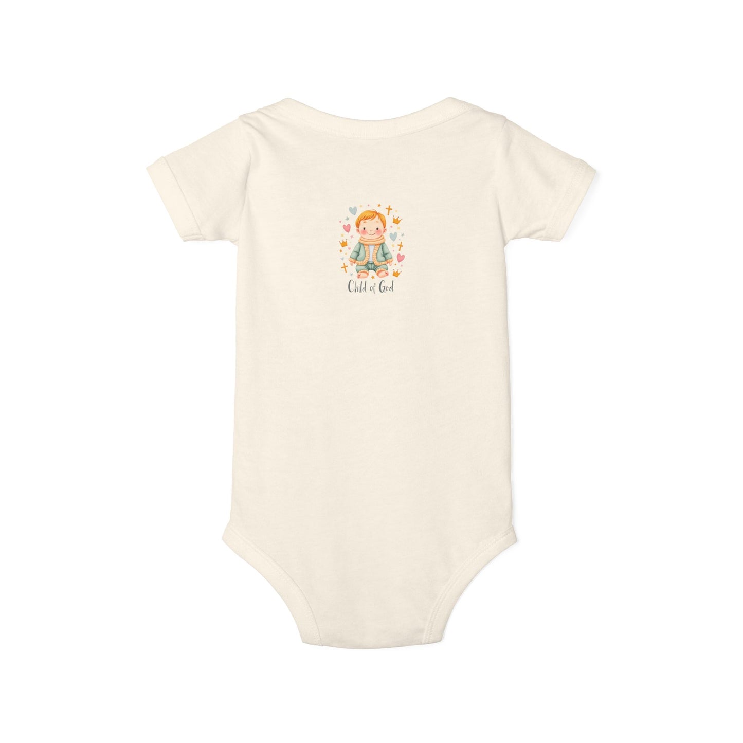 Infant One-Piece Bodysuit — Cute Little Girl Illustration "Hello World" Baby Bodysuit
