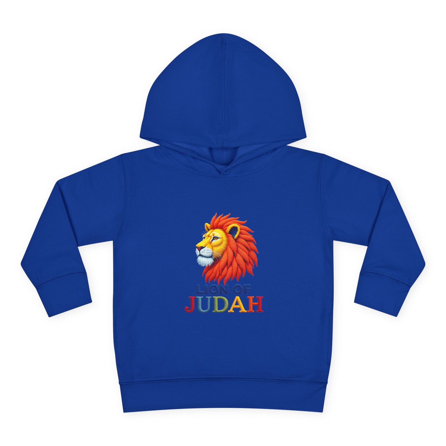 Lion of Judah Toddler Hoodie — Christian Kids Pullover with Colorful Lion Graphic