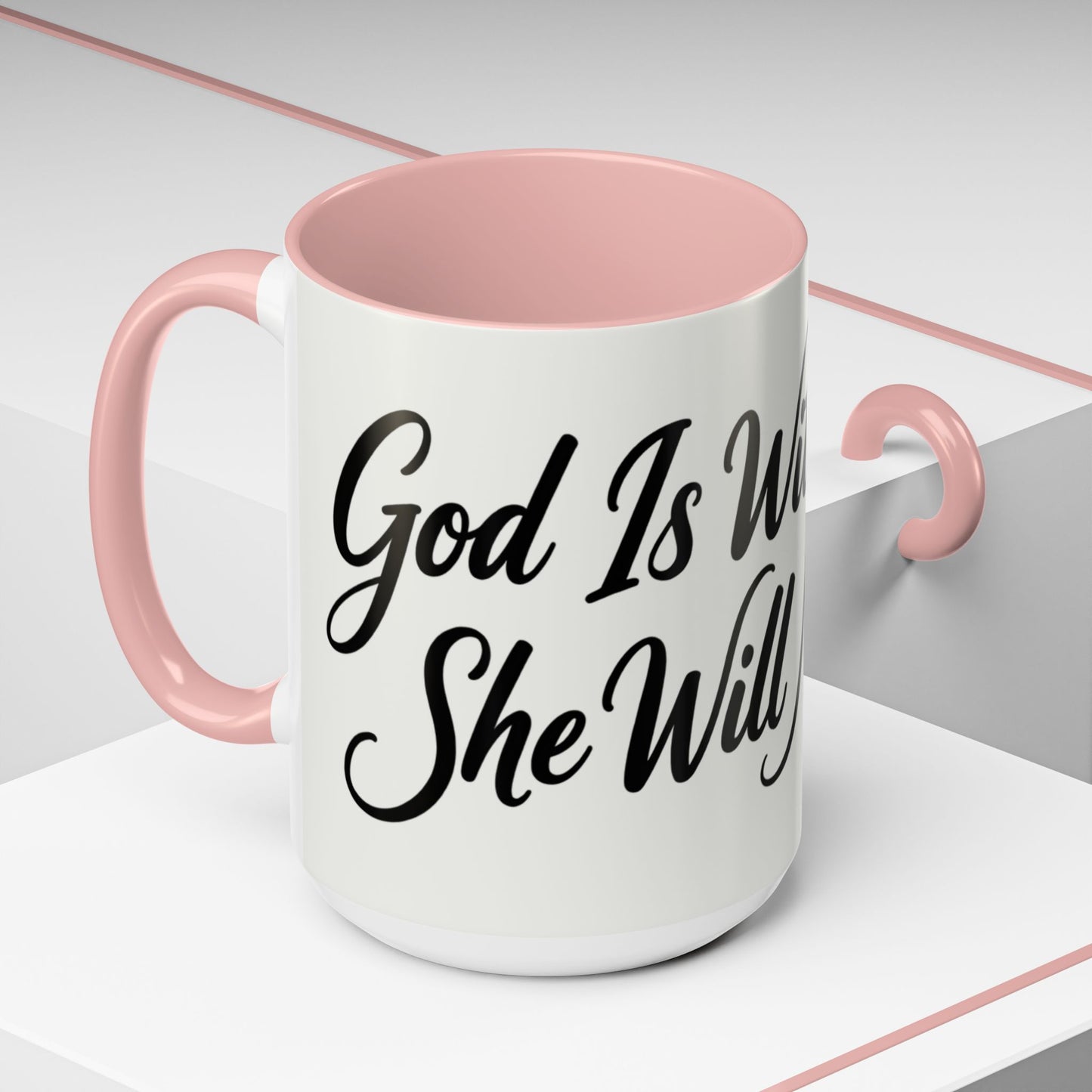 Inspirational Script Coffee Mug — "Strength Lives in Small, Steady Moments" (11/15 oz)
