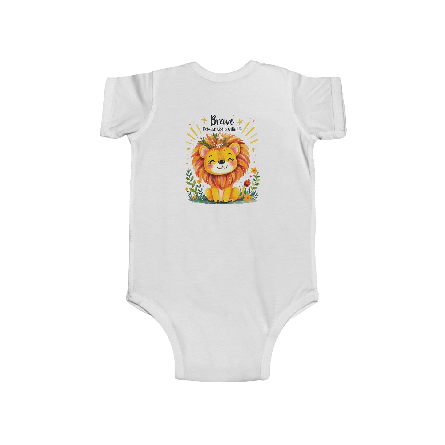 Infant Bodysuit — 'Brave Little Lion' Cute Baby Onesie