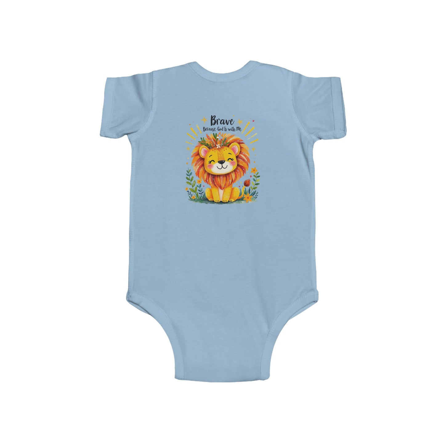 Infant Bodysuit — 'Brave Little Lion' Cute Baby Onesie