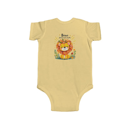 Infant Bodysuit — 'Brave Little Lion' Cute Baby Onesie