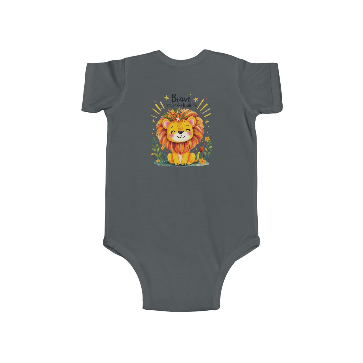 Infant Bodysuit — 'Brave Little Lion' Cute Baby Onesie
