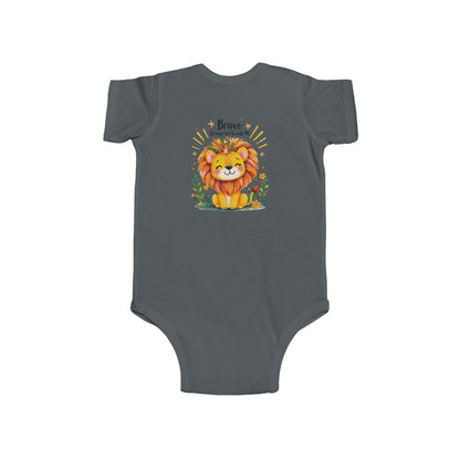 Infant Bodysuit — 'Brave Little Lion' Cute Baby Onesie