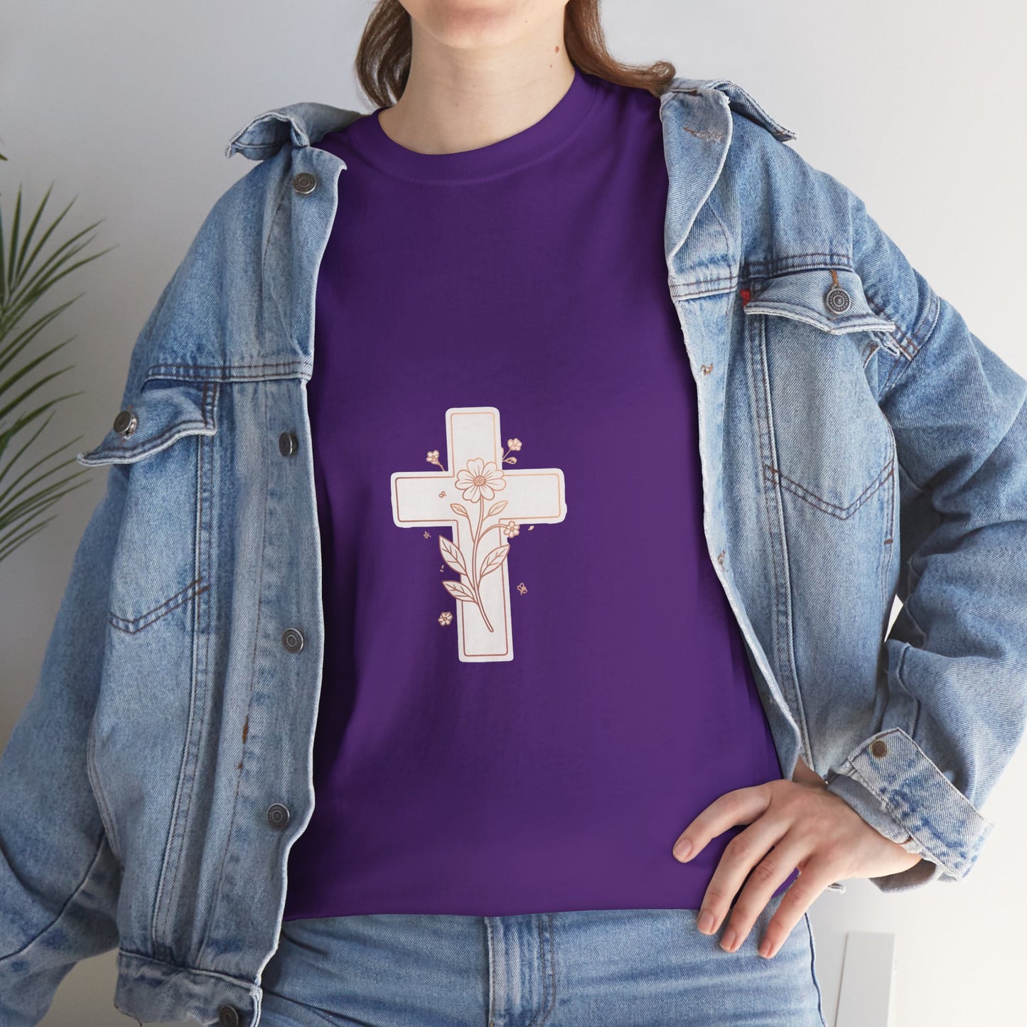 Floral Cross Tee — Delicate Bloom Christian T-Shirt | Meaningful gifts for teens and adults