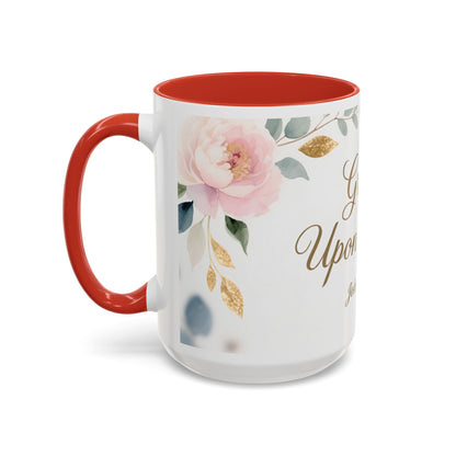 Grace Upon Grace Coffee Mug — Floral John 1:16 Scripture Accent Mug