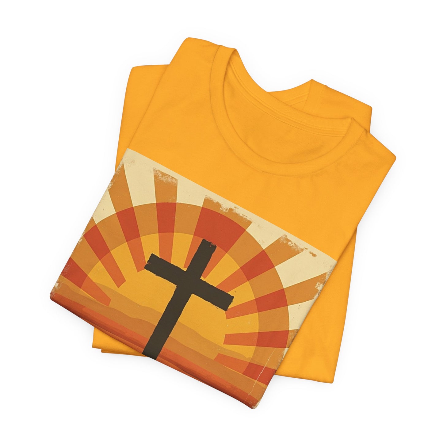 Jesus Saves Cross tee | Christian faith shirt, sunrise graphic | Perfect Gift for Mom and Dad | Friends and Family Shirt
