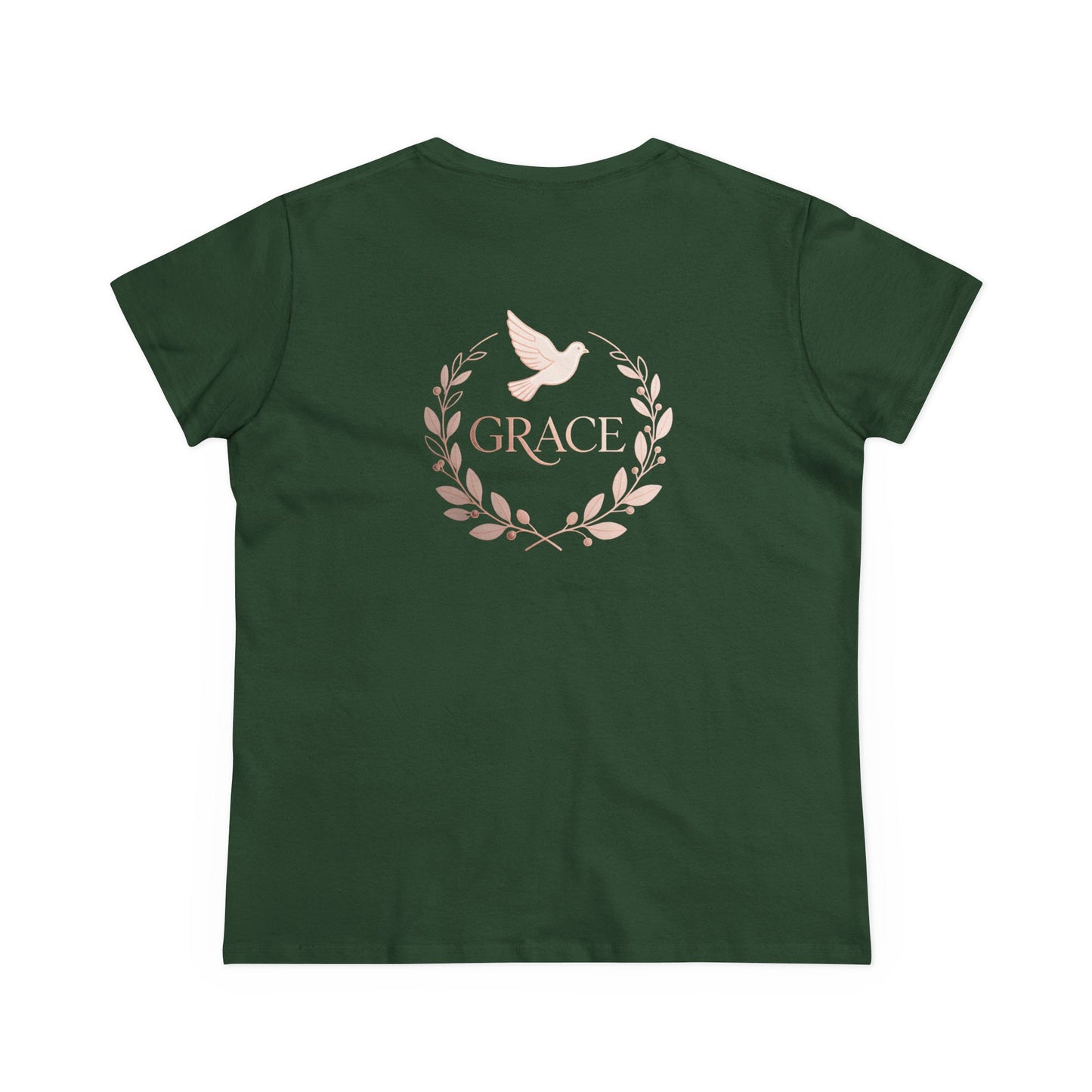 Graceful Dove Wreath Tee — Women's Rose-Gold Reminder Tee