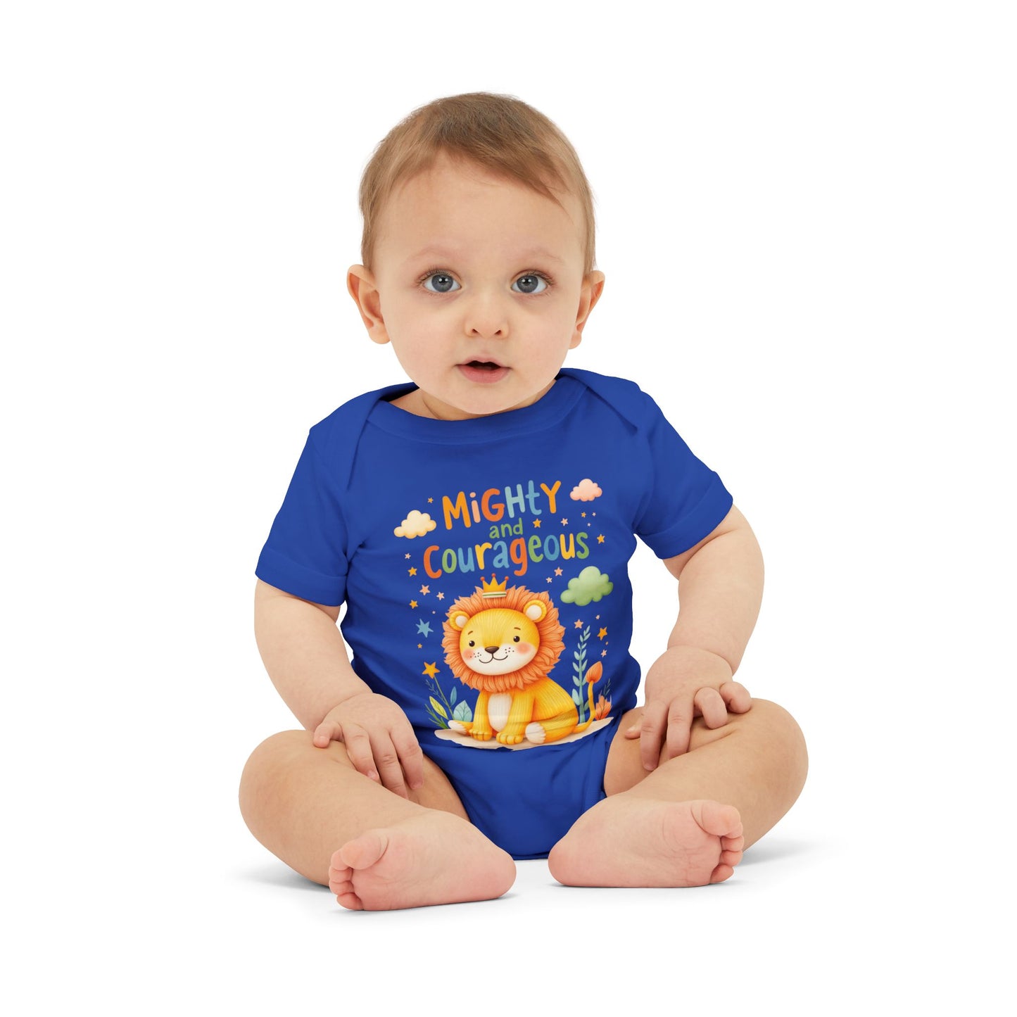 Mighty and Courageous Lion Infant One‑Piece Bodysuit | Perfect Gift for Baby Showers | Birthday Gifts