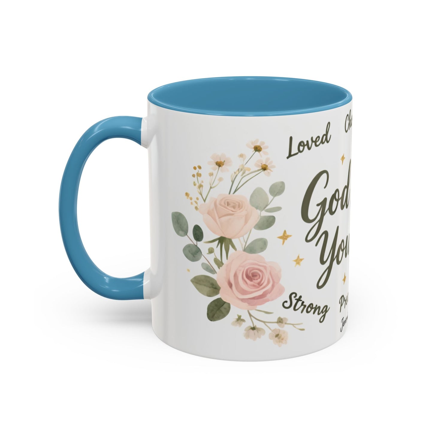 Christian Coffee Mug - "God Says You Are" Floral Inspirational Mug (11/15oz)