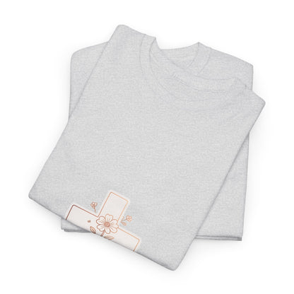 Floral Cross Tee — Delicate Bloom Christian T-Shirt | Meaningful gifts for teens and adults
