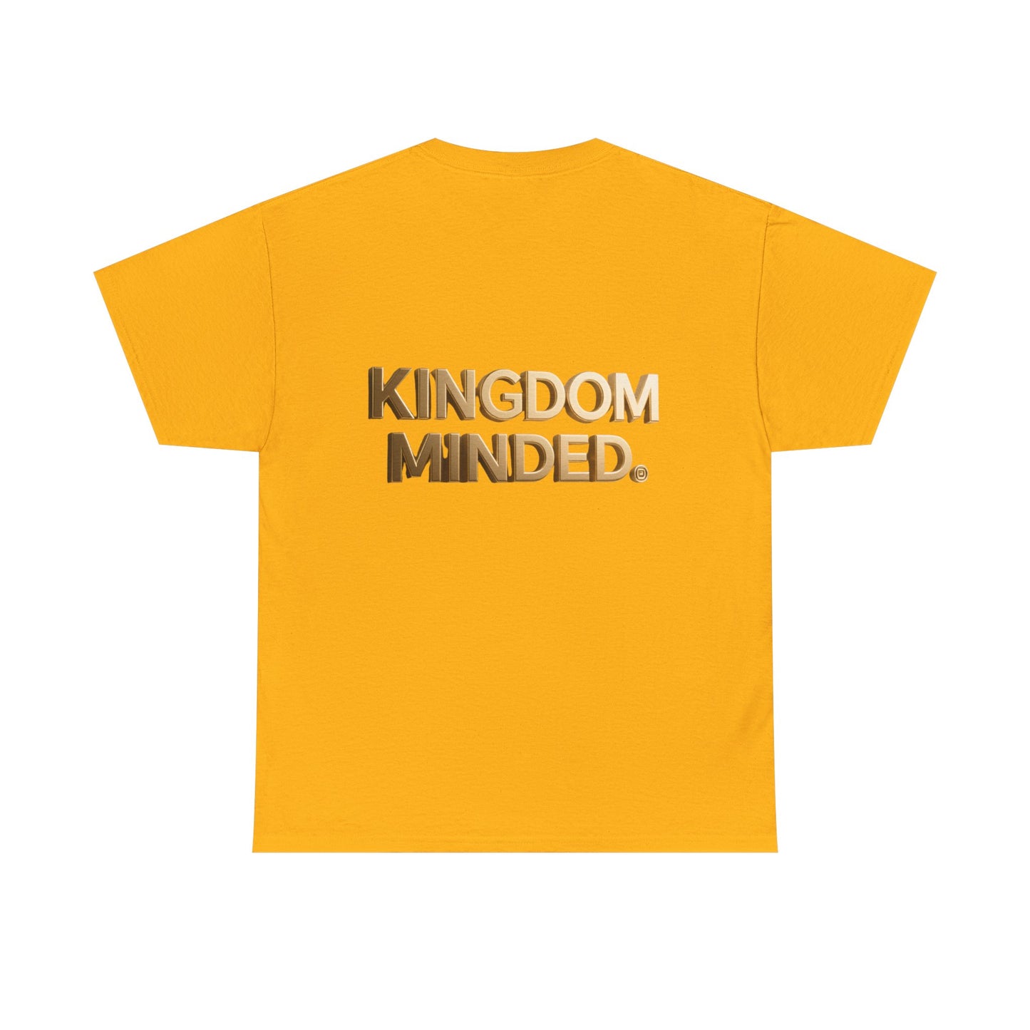 Faith & Focus Tee — Gold Typography Cotton Shirt