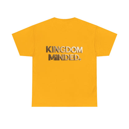 Faith & Focus Tee — Gold Typography Cotton Shirt