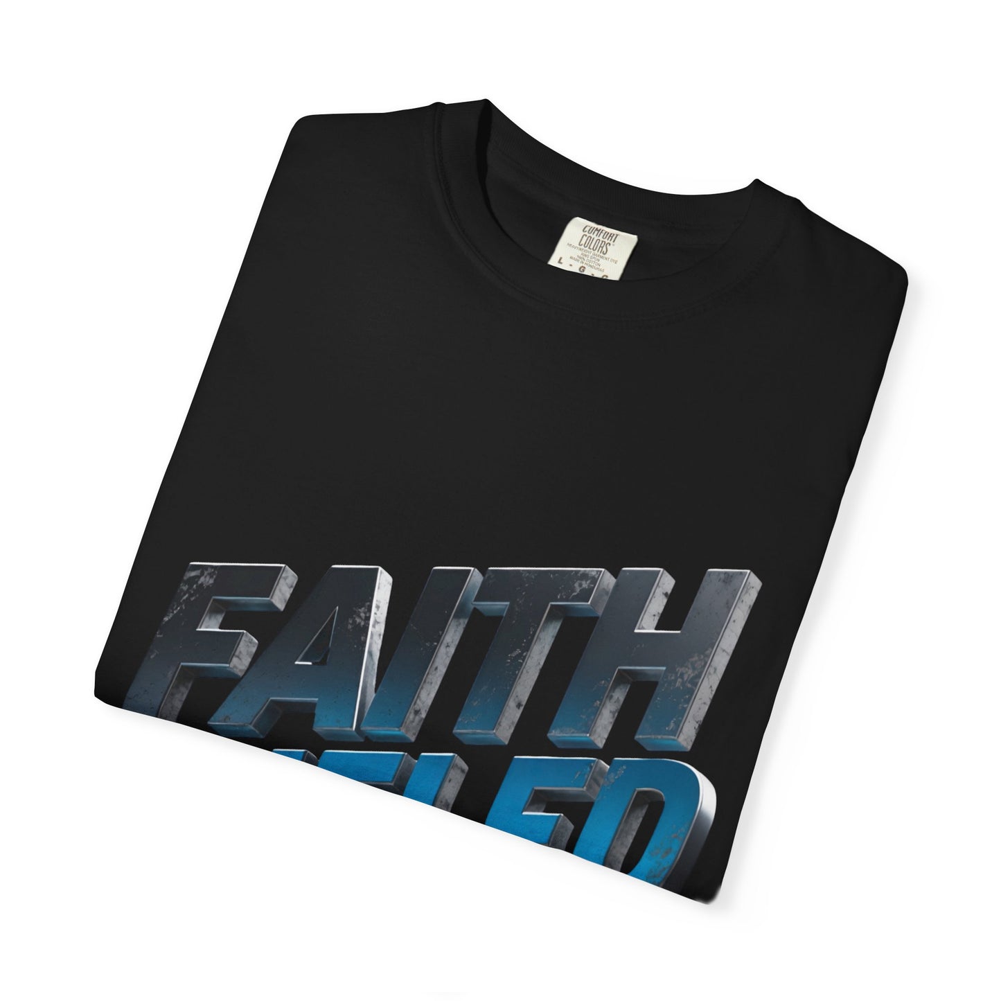 Faith Fueled Garment-Dyed Tee — Vintage Two-Tone Christian T-Shirt
