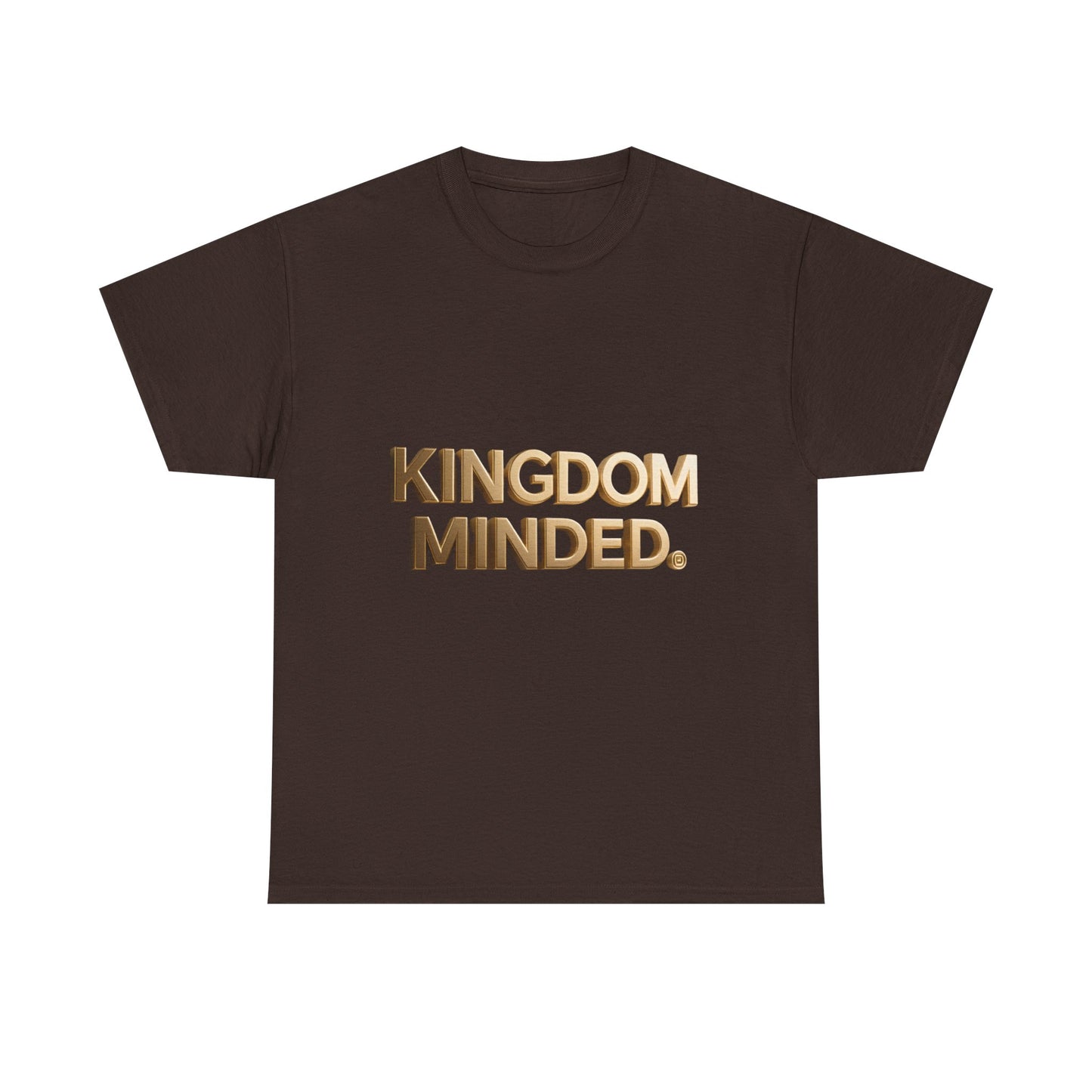 Faith & Focus Tee — Gold Typography Cotton Shirt