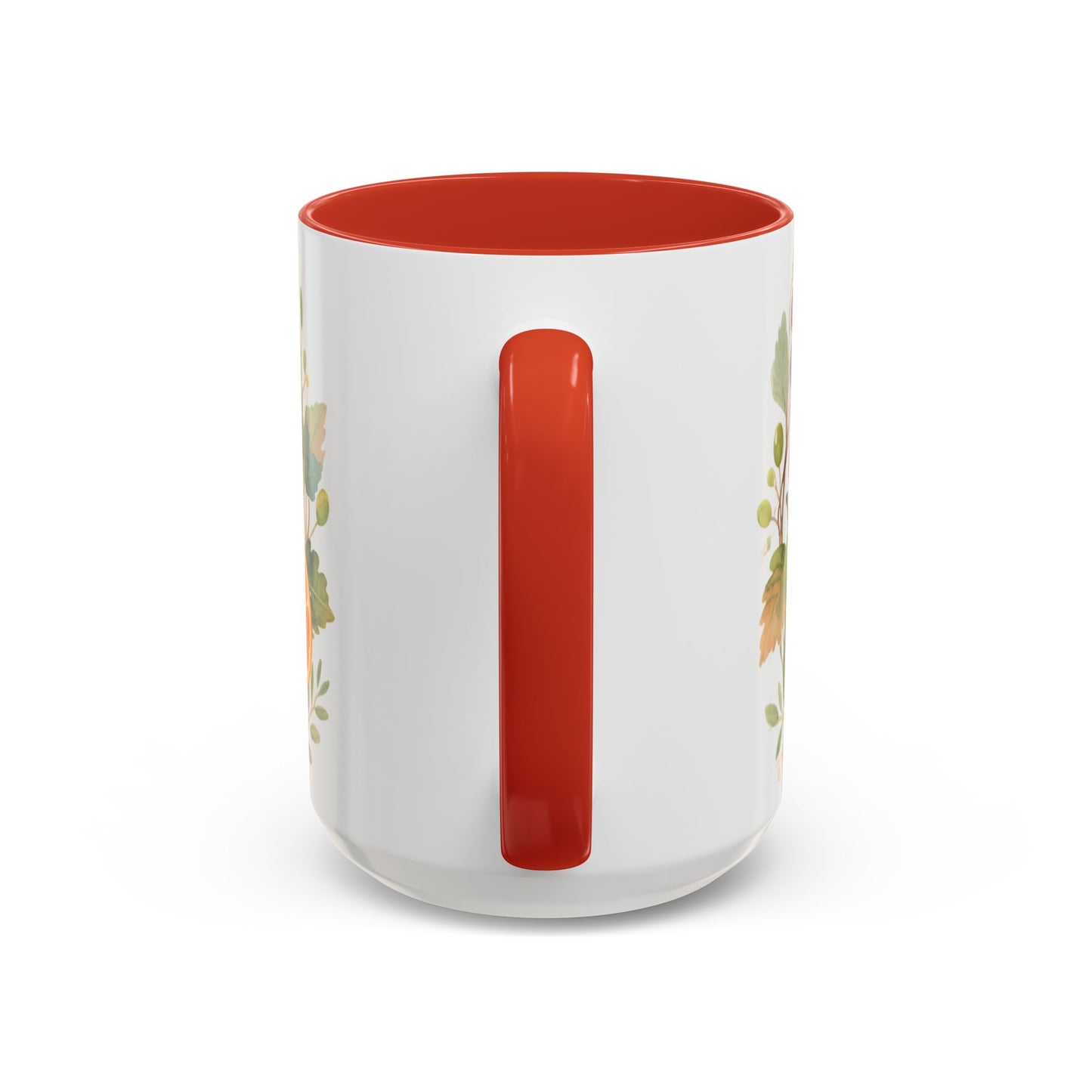 Christian Fruit of the Spirit Accent Coffee Mug — Galatians 5:22-23 Floral Scripture Design (11/15oz)