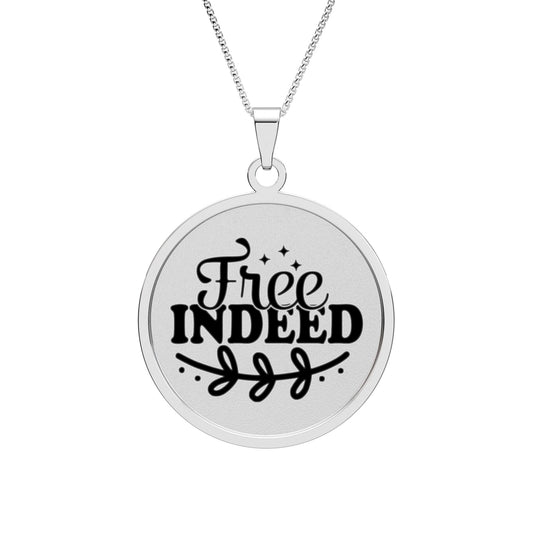 Round Photo Pendant Free Indeed Inspirational Necklace Stainless Steel 