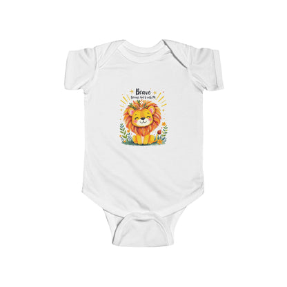 Infant Bodysuit — 'Brave Little Lion' Cute Baby Onesie