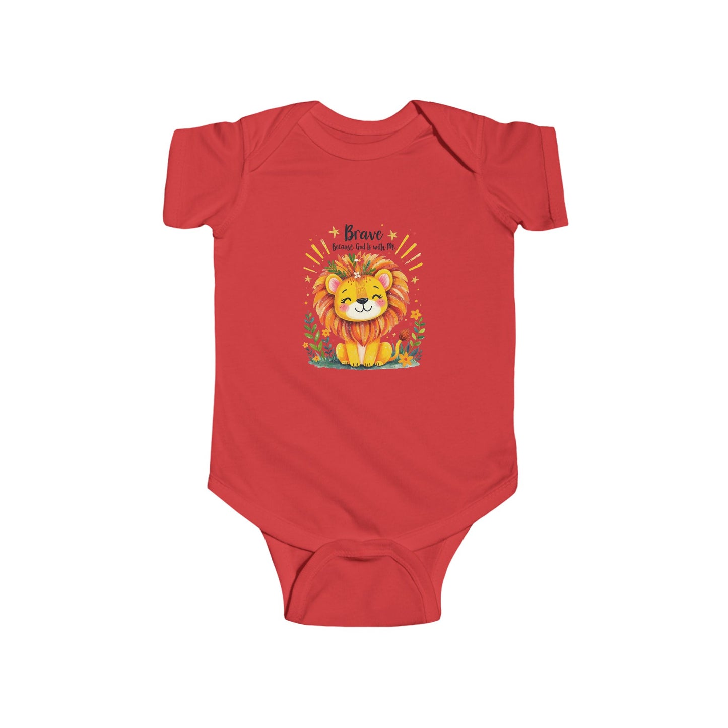 Infant Bodysuit — 'Brave Little Lion' Cute Baby Onesie