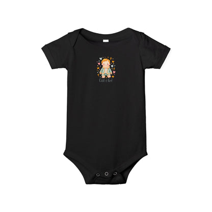 Infant One-Piece Bodysuit — Cute Little Girl Illustration "Hello World" Baby Bodysuit
