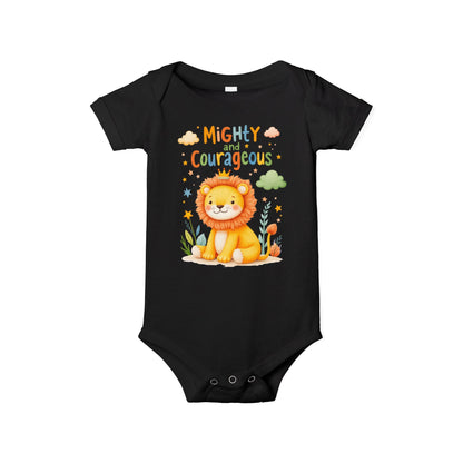 Mighty and Courageous Lion Infant One‑Piece Bodysuit | Perfect Gift for Baby Showers | Birthday Gifts