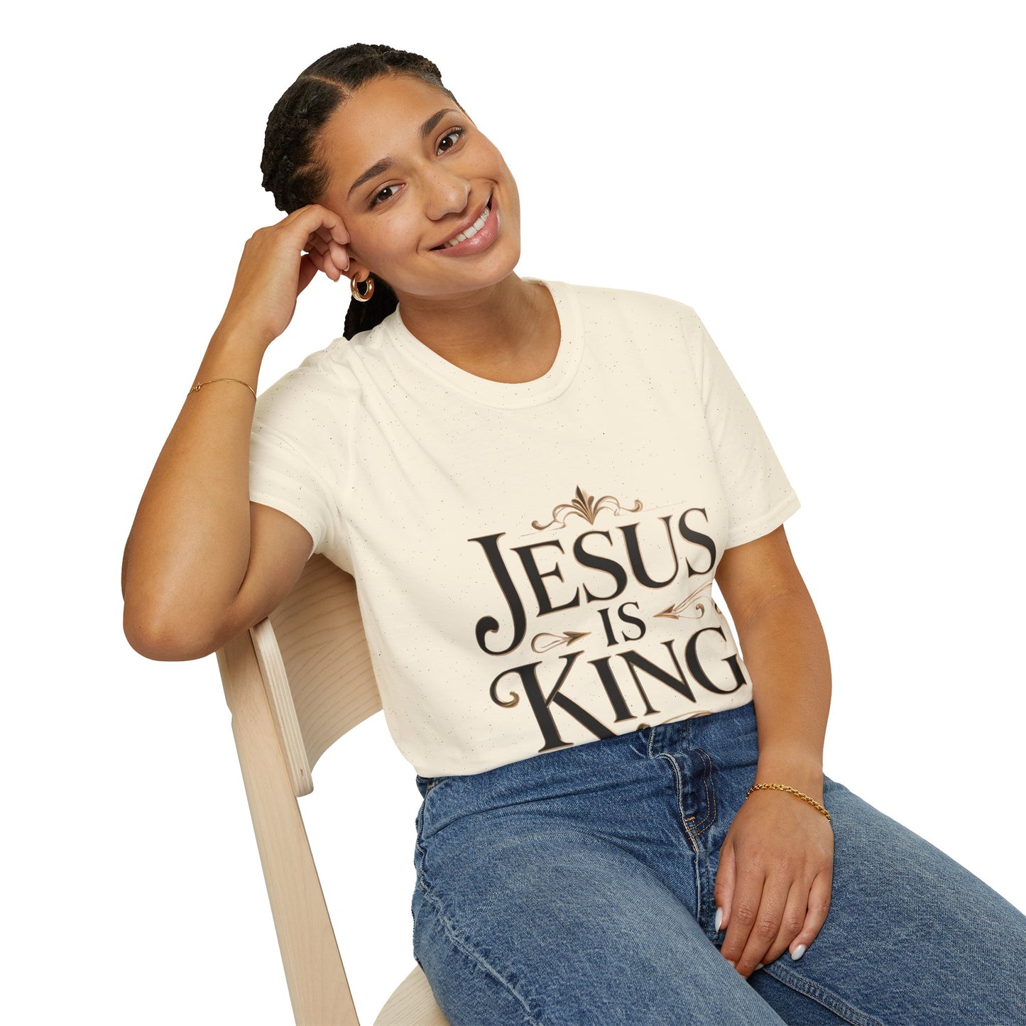 Jesus Is King T-Shirt — Christian Faith Graphic Tee, Inspirational Worship Shirt