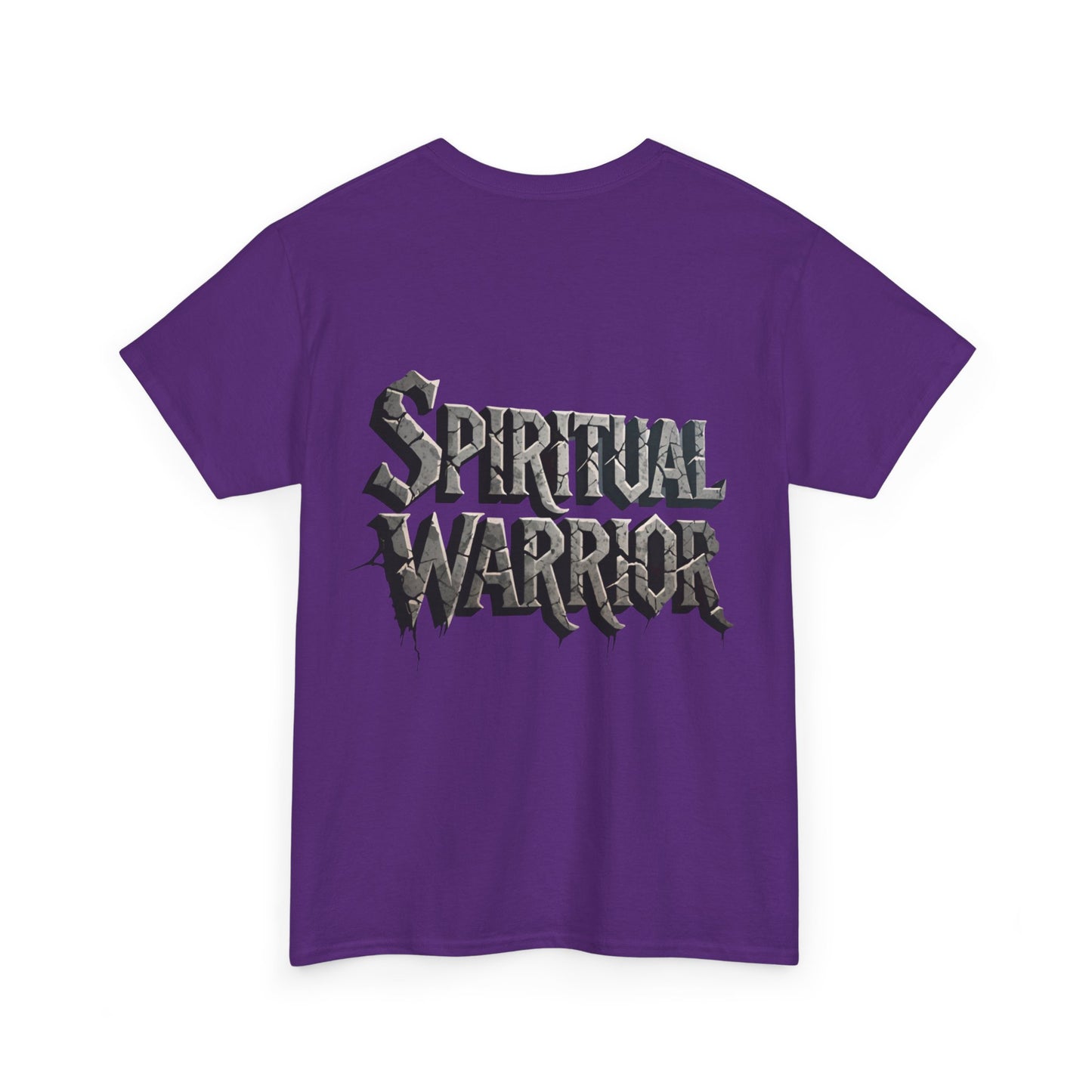 Spiritual Warrior T-Shirt — Gothic Lettering Faith & Strength Tee