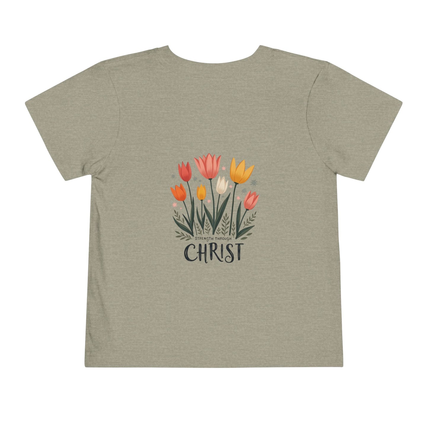 Cute Tulip Floral Christ Tee for Toddlers | Daily Faith Inspiration | Ideal Gift for Kids
